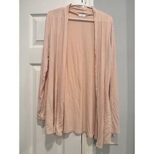 Newchoice Women’s Open Front Cardigan Blush Pink Long Sleeve Size M